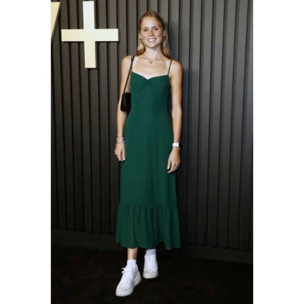 NEW Reformation Emersyn Dress Emerald 2 - Picture 7 of 17